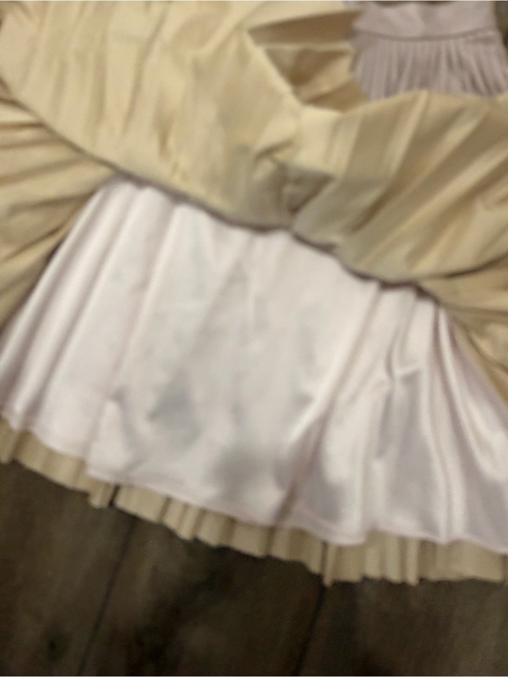 Alexis Blush Pleated Satin Circle Skirt 0555 - Picture 6 of 7